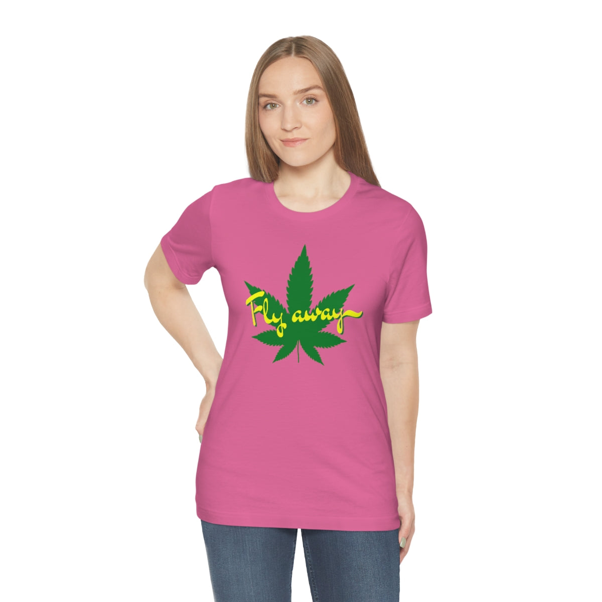 Fly Away Marijuana Leaf Unisex Short Sleeve Tee