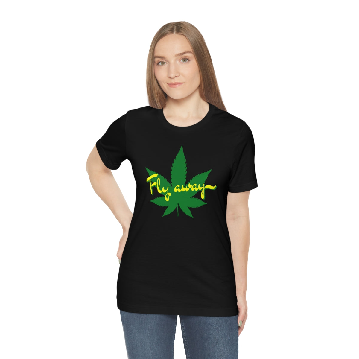 Fly Away Marijuana Leaf Unisex Short Sleeve Tee