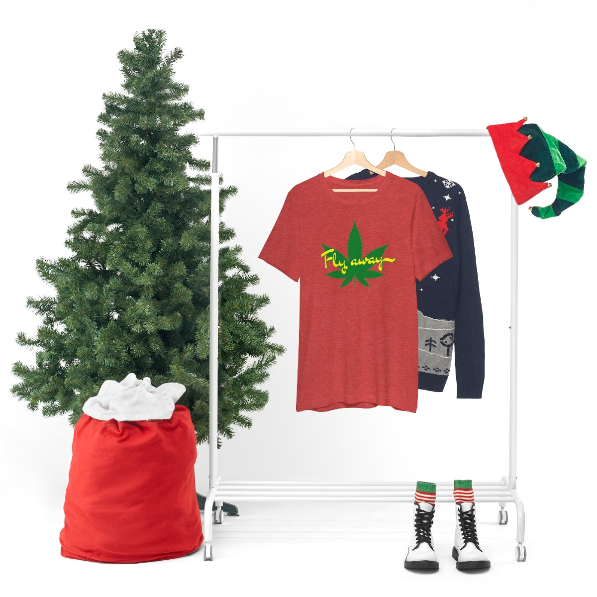 Fly Away Marijuana Leaf Unisex Short Sleeve Tee