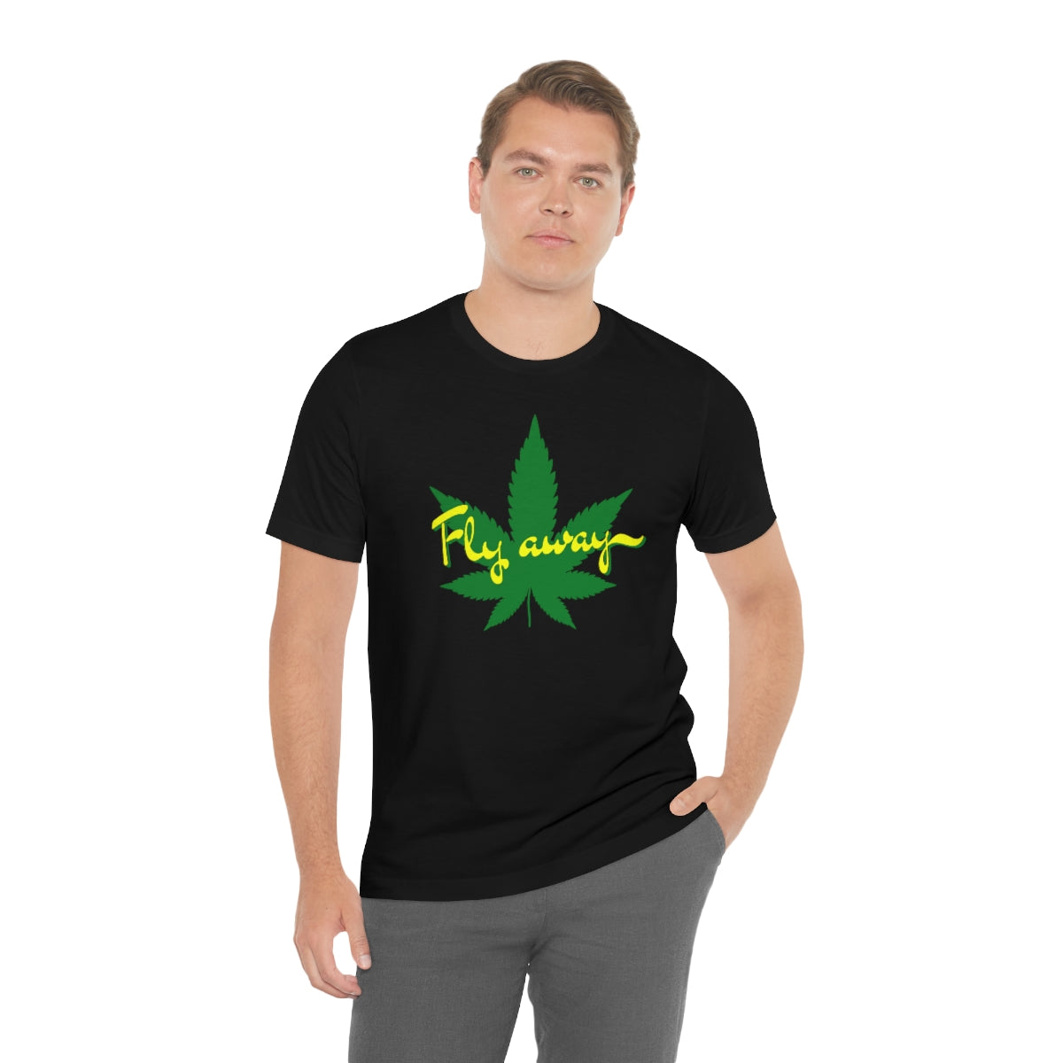 Fly Away Marijuana Leaf Unisex Short Sleeve Tee
