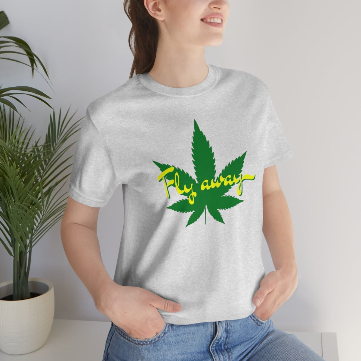 Fly Away Marijuana Leaf Unisex Short Sleeve Tee