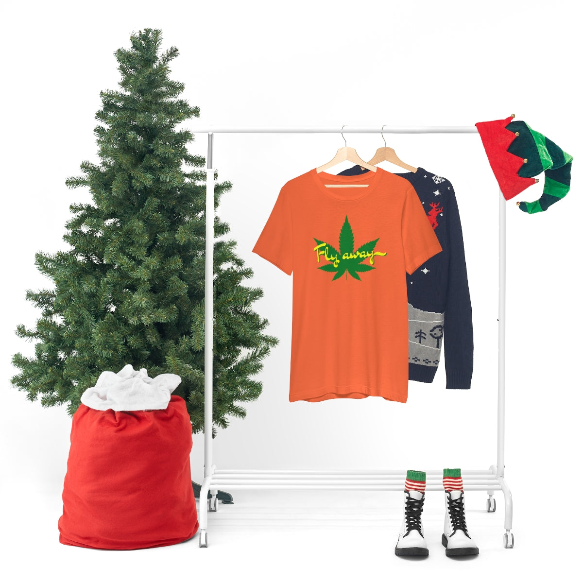 Fly Away Marijuana Leaf Unisex Short Sleeve Tee