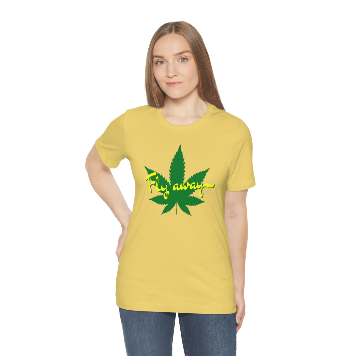 Fly Away Marijuana Leaf Unisex Short Sleeve Tee