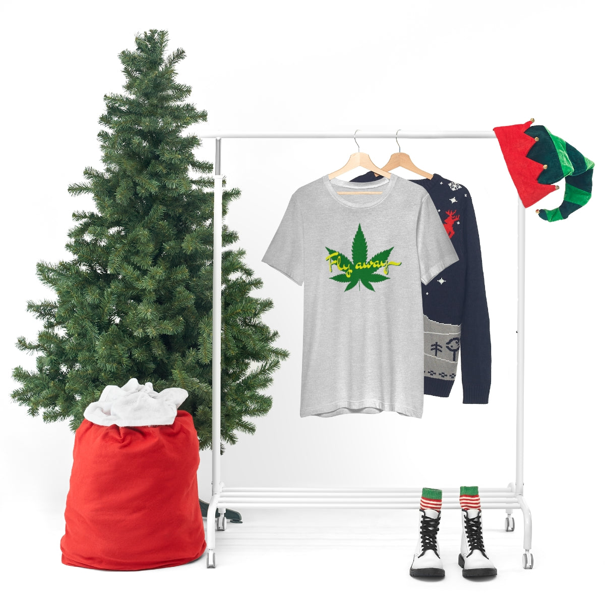 Fly Away Marijuana Leaf Unisex Short Sleeve Tee